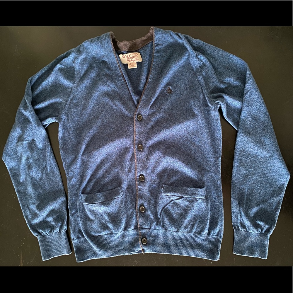 Original Penguin Navy Blue Cardigan